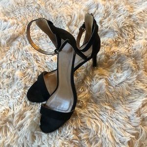 Classy black strap heels